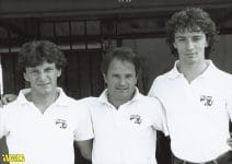 1986 Road Racing GP125 Gresini Fausto Lazzarini Eugenio Cadalora Luca ITA portrait