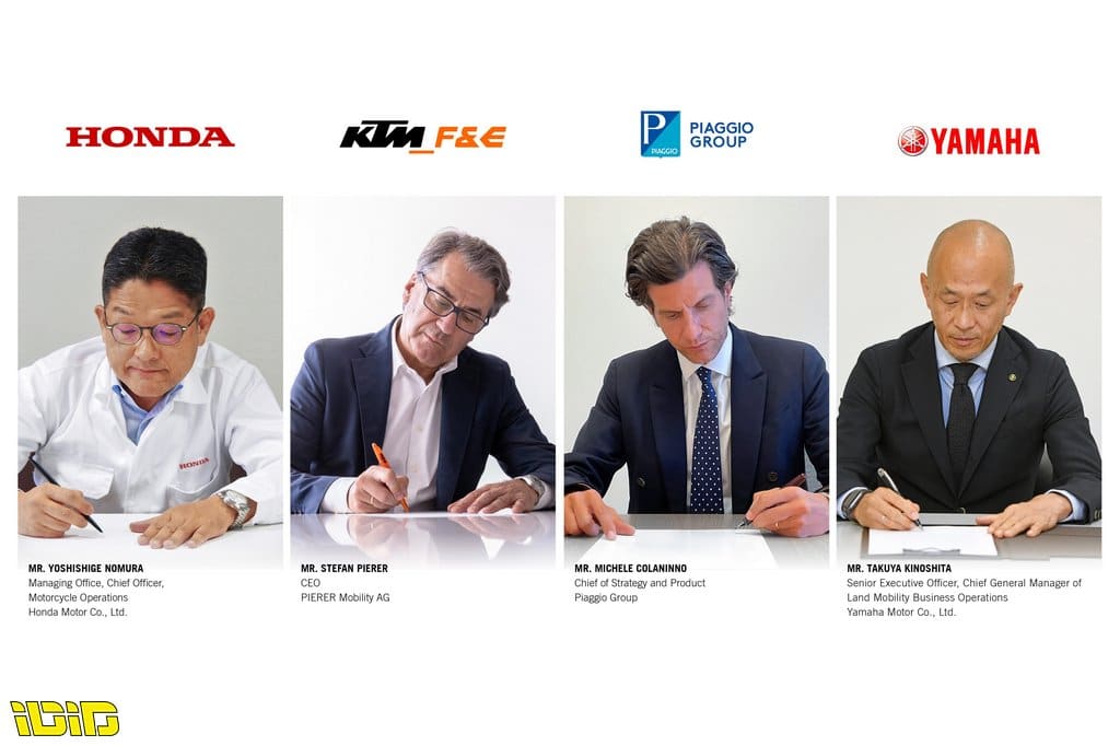 הסכם תאגיד הסוללות המתחלפות של הונדה, KTM, פיאג'ו וימאהה נחתם